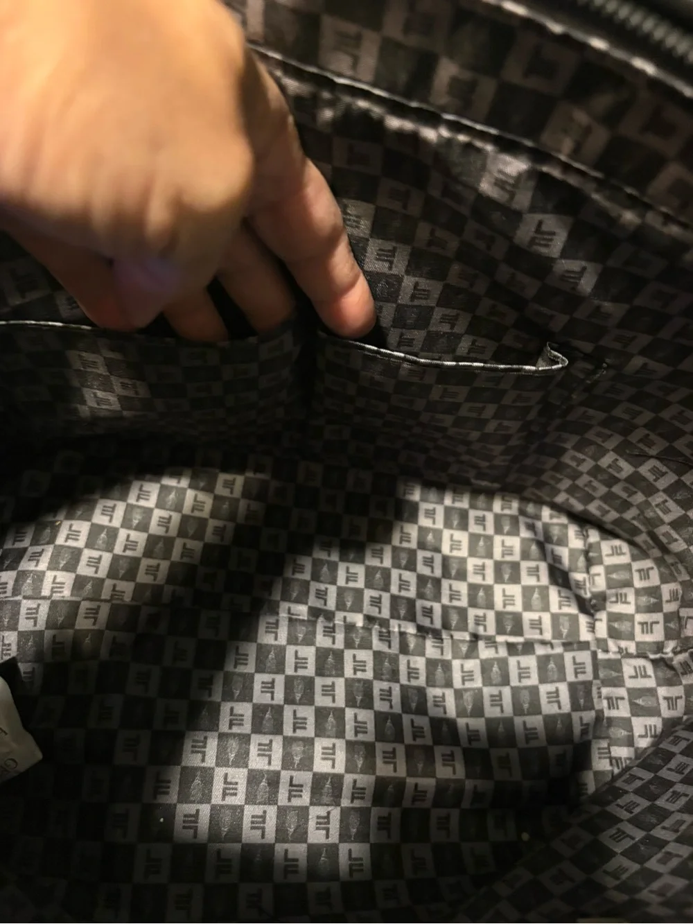 London Fog kylar woven tote Black Woven Tote with Gold Hardware